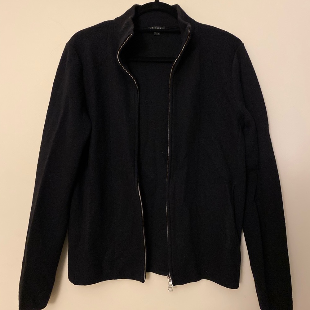 Theory Mens Knit Zip-Up in Black 🖤